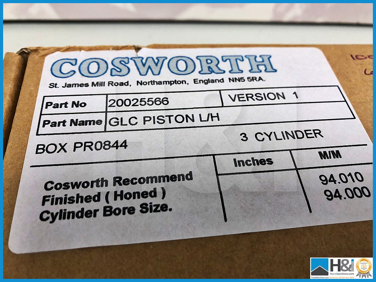6 x Cosworth Lotus Evora GT2 GLC piston LH - CGR 16.5:1 Hi ring. Code: 20025566. Lot 313 - Image 3 of 3