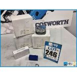 3 x Cosworth piston, pin and clip kit 86.5mm stroker. Code: 20005784