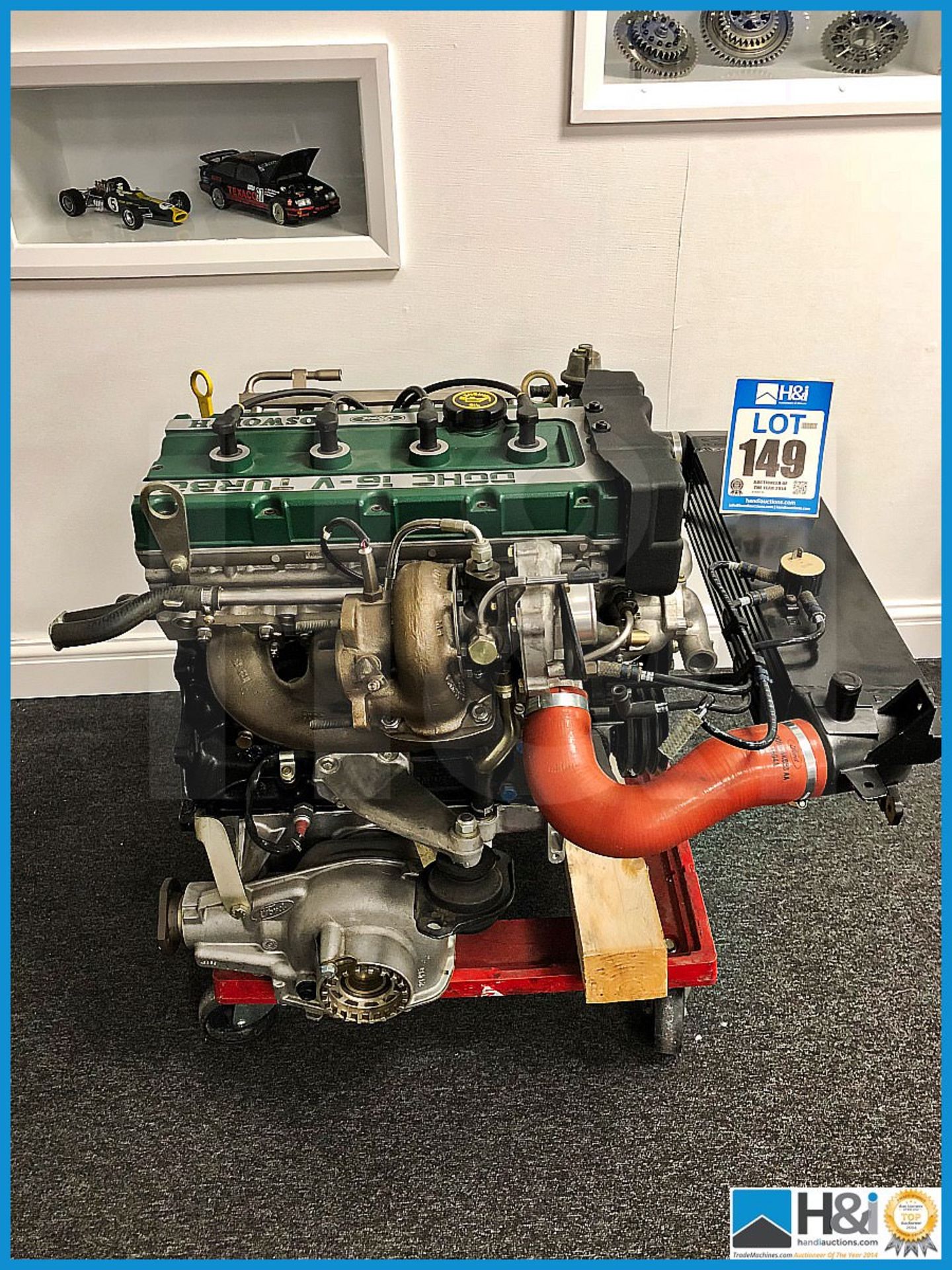 Unique Cosworth museum display engine. Cosworth 2.0 Litre 16v DOHC 'Green Top'. Comes with Garrett t