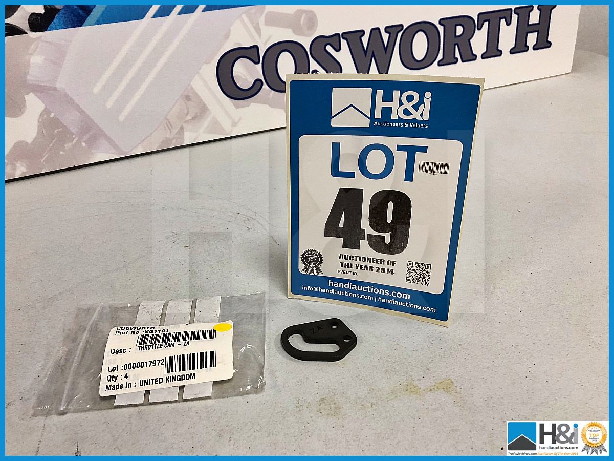 9 x Cosworth XG Indycar throttle cam - ZA. Code: XG1101. Lot 282