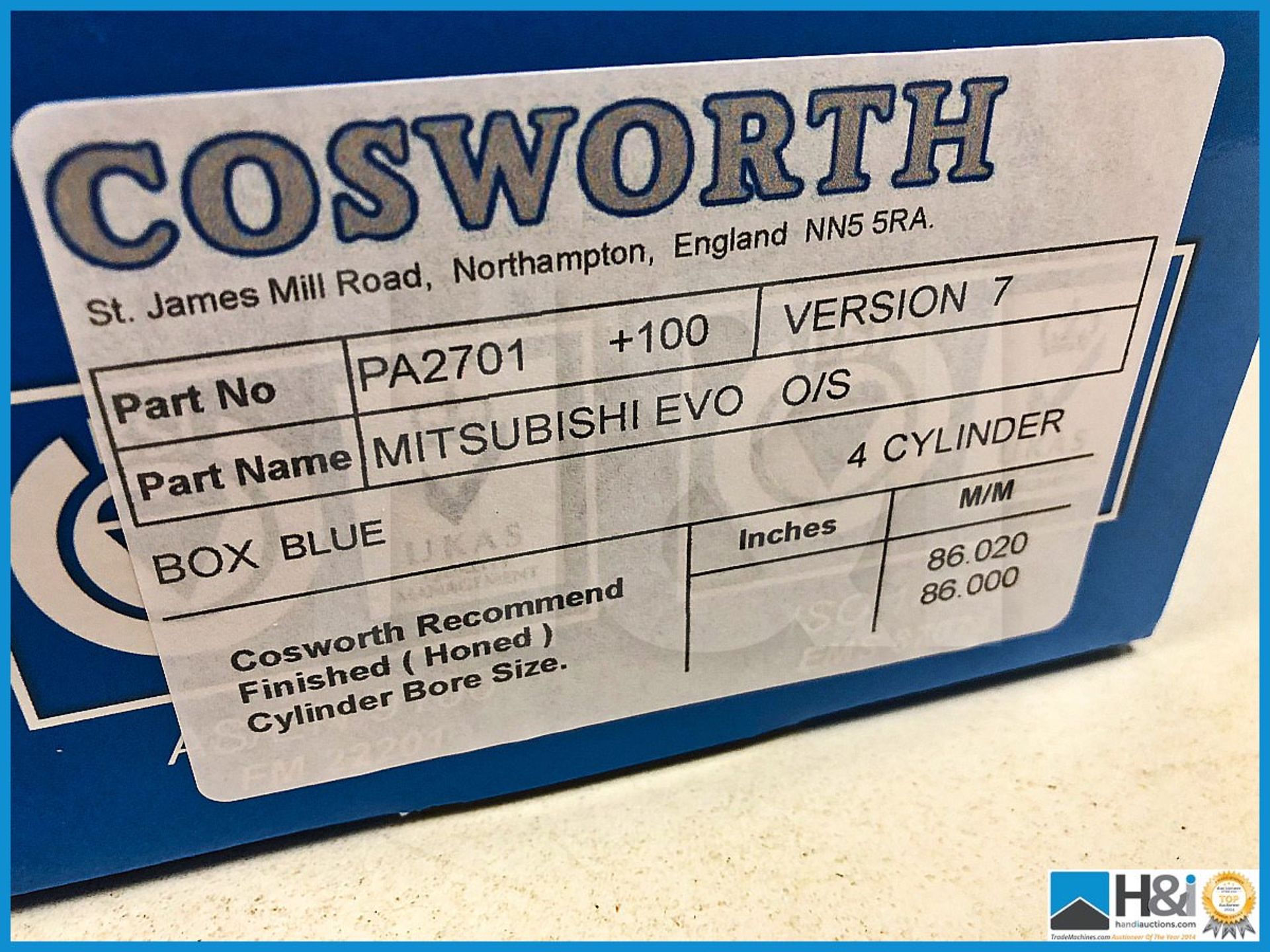 2 x Sets Cosworth Mitsubishi 4G63 Pistons (4 pistons per set) 8.8:1. +1.00 94mm. Code: 20003693. Lot - Image 3 of 3
