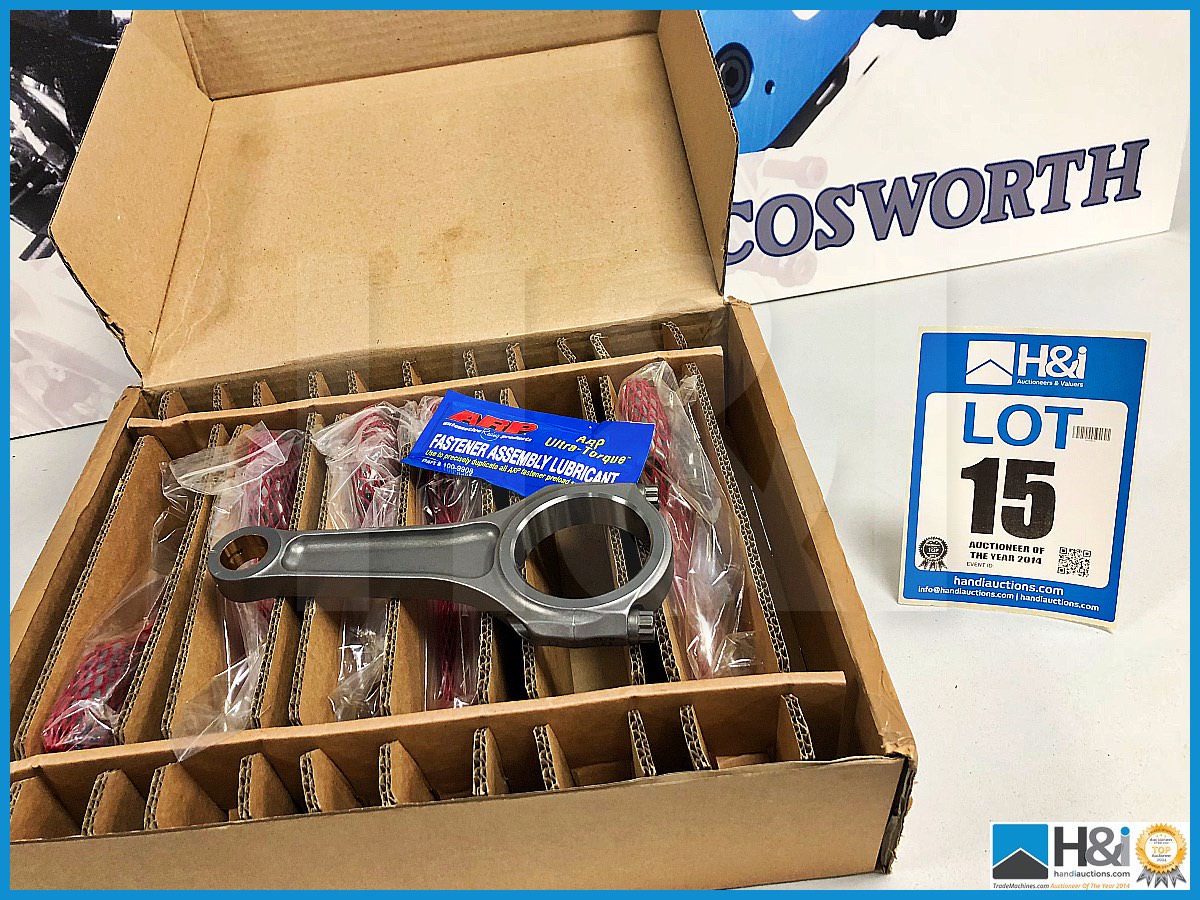 1 x Box of 6 Cosworth Lotus GL con rod assy - piston guided GT2. Code: 20024621. Lot 200