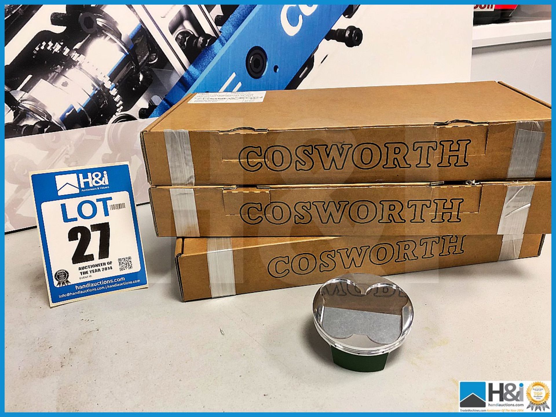 15 x Cosworth XG Indycar piston profile pinbore XG2587. Code: XG2717. Lot 251