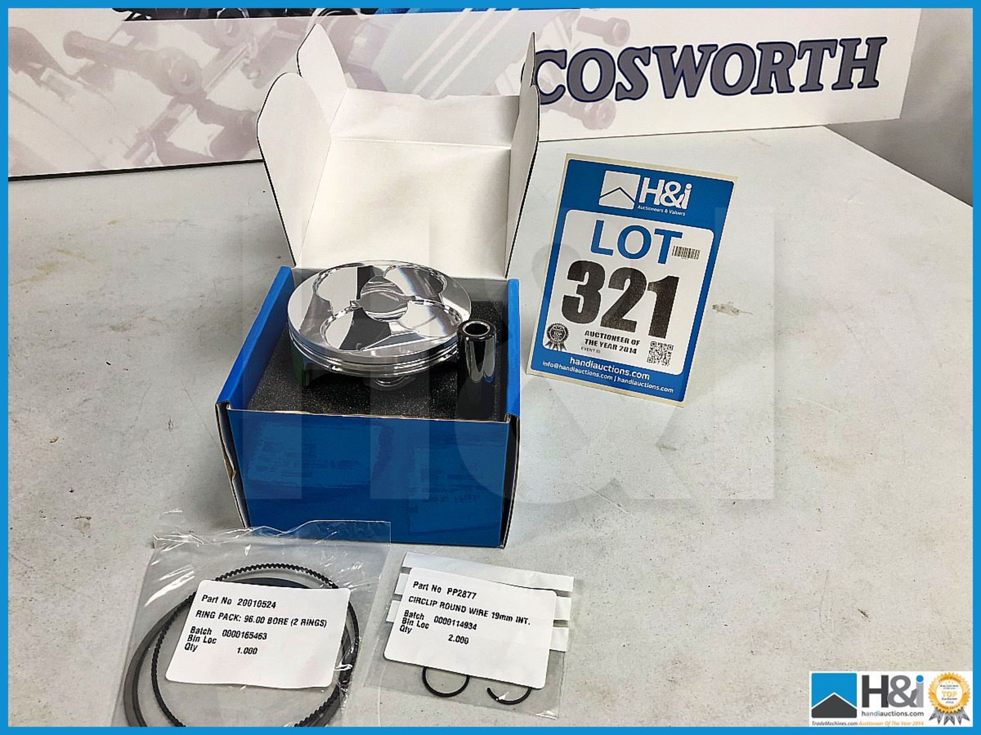 4 x Cosworth Piston kit complete Honda CRF450 13.5:1 CR. Code: 20010584. Lot 117. RRP GBP 600