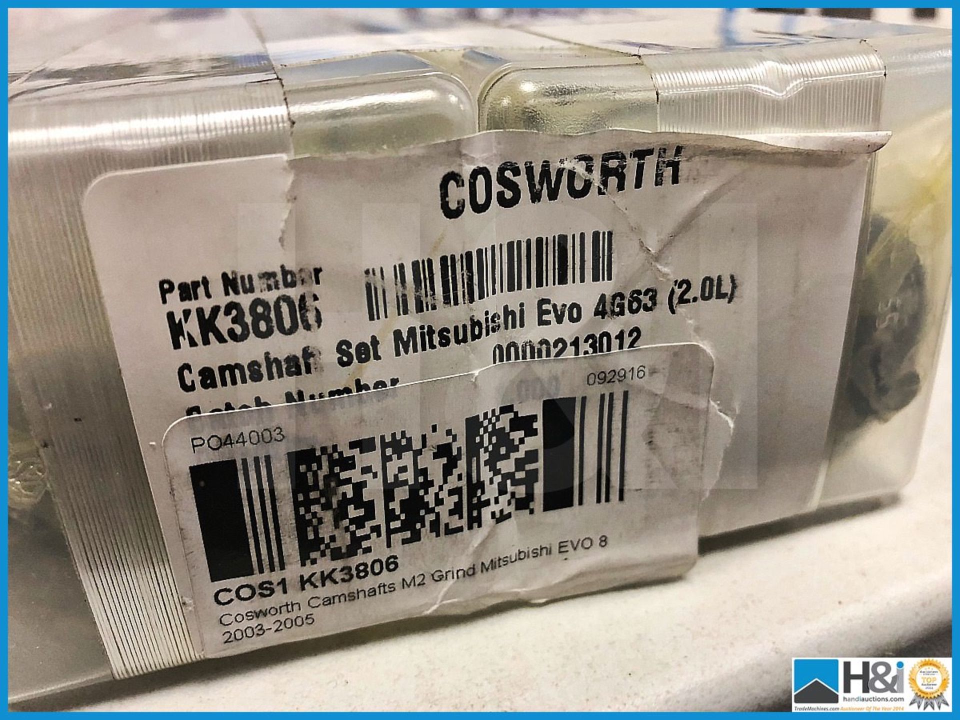 Cosworth Mitsubishi Evo 4G63 (2.0L) camshaft set. Code: KK3806 - Image 4 of 4