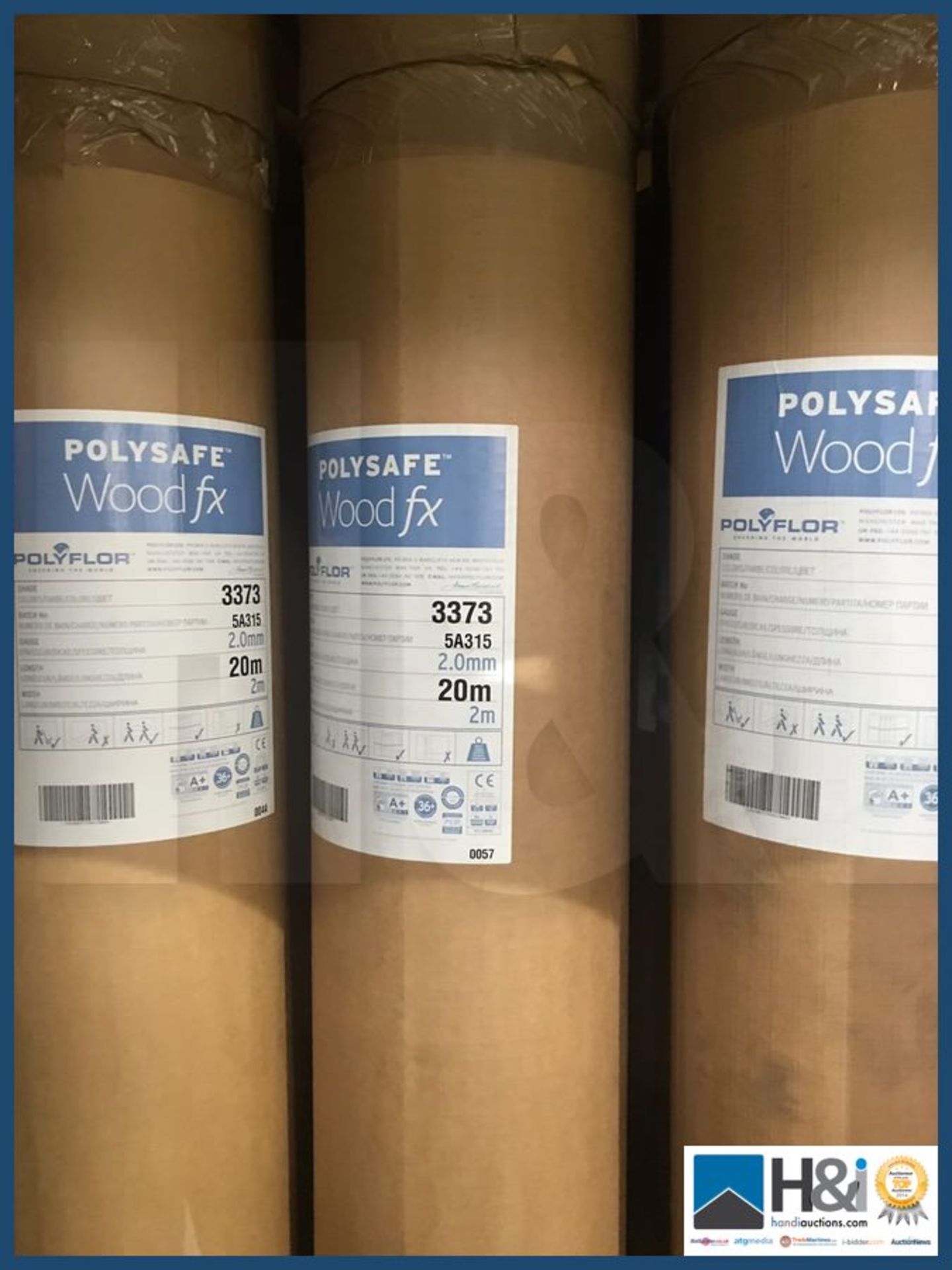 Polysafe Wood FX. 3373 Mahogany. 20x2m total 40m2 per roll. RRP GBP 960 per roll/lot. - Image 2 of 2