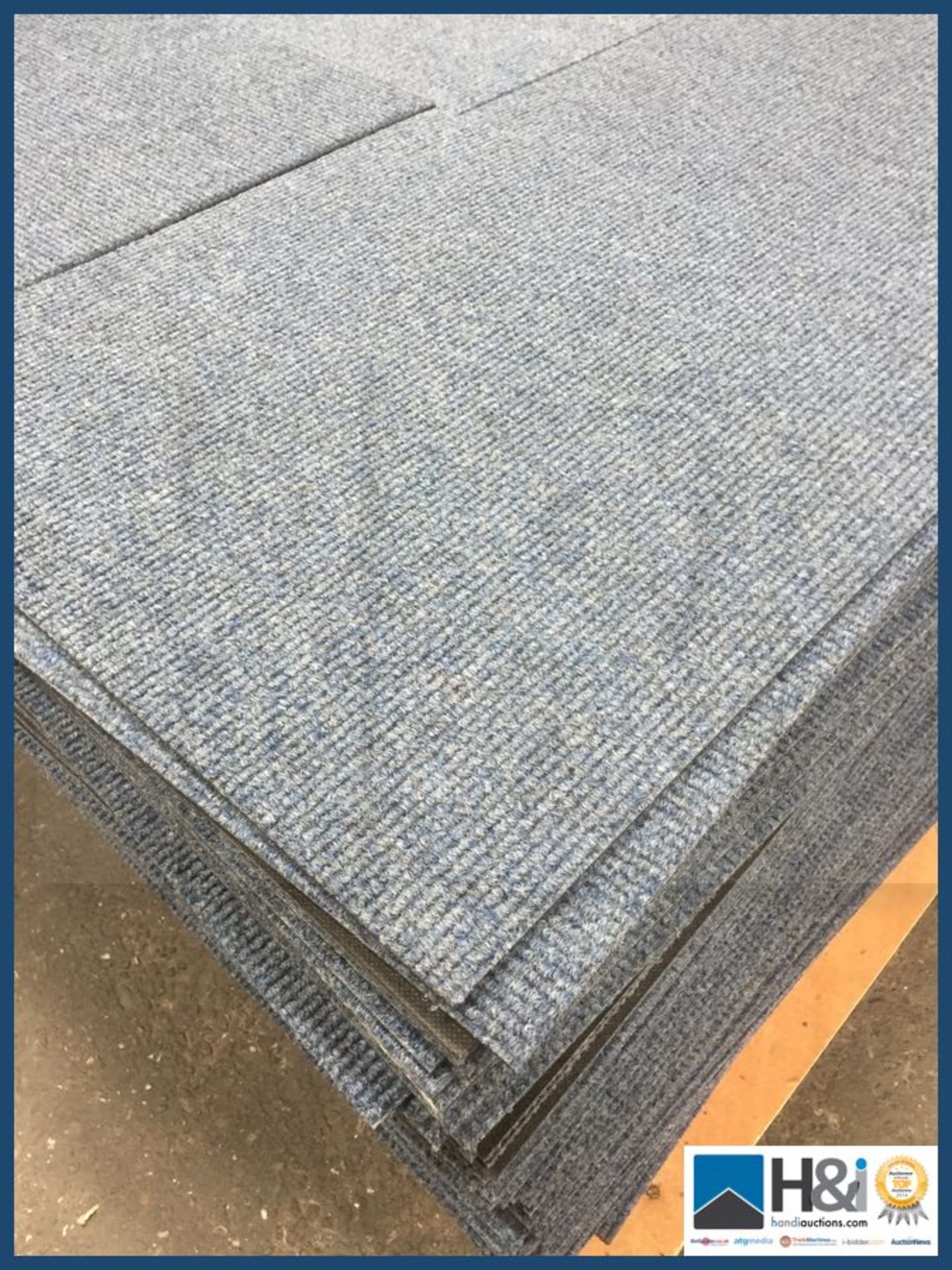 Burmatex contract carpet tiles. Design:Academy. Colour:Oriel Blue. 100 tiles total 25m2 per lot. RRP