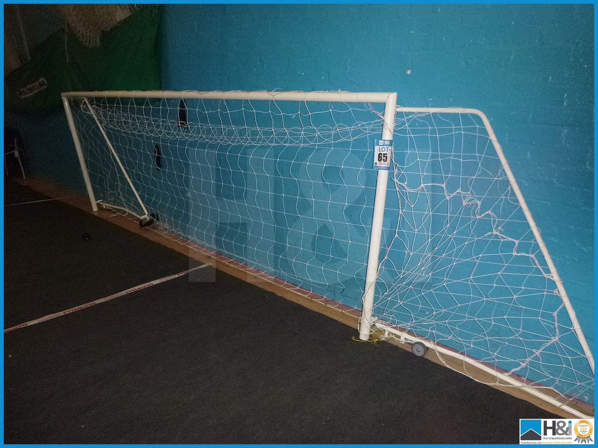 PAIR OF FOLDAWAY 5-A-SIDE GOALS, USED, GOOD CONDITION