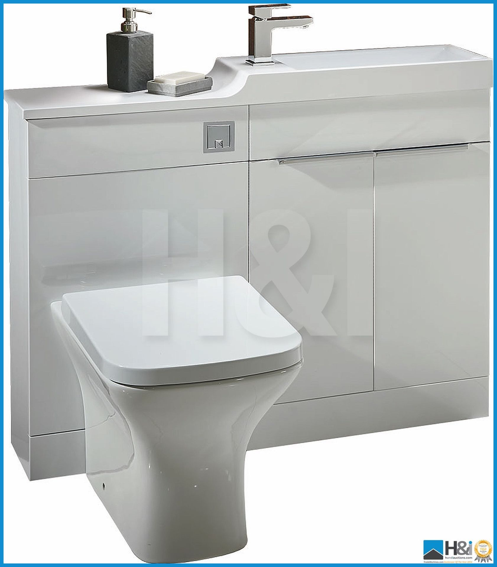 Beautiful brand new designer Corelli CR WC unit 450 in white gloss finish. Suggested manufacturers s