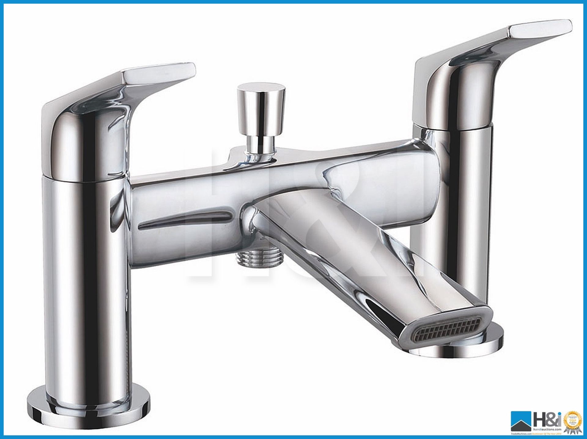 Stunning brand new designer Siena bath shower mixer tap in polished chrome finish. Suggested manufac