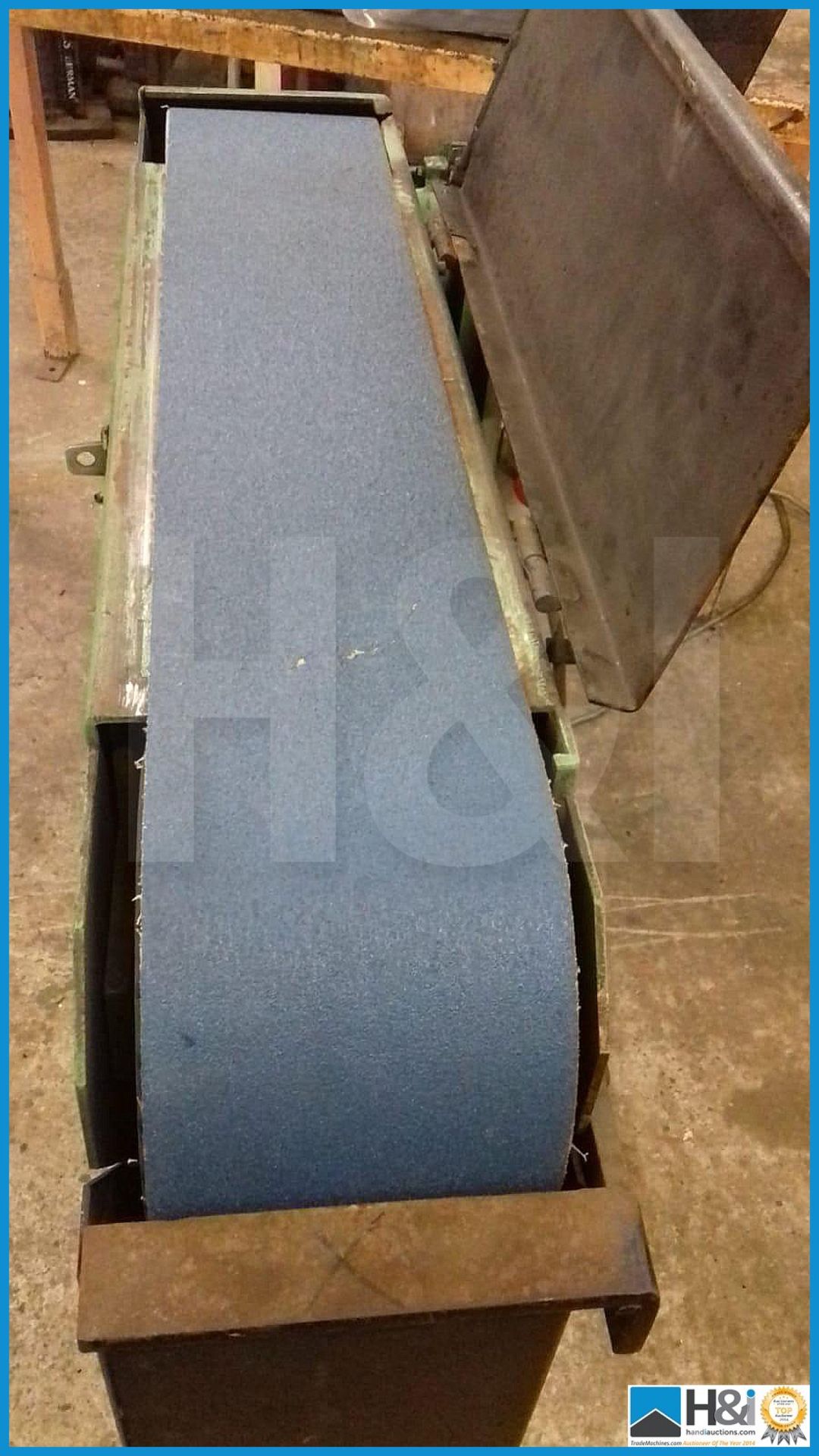 Linisher, 150mm wide flat belt. 3 phase - Image 5 of 9