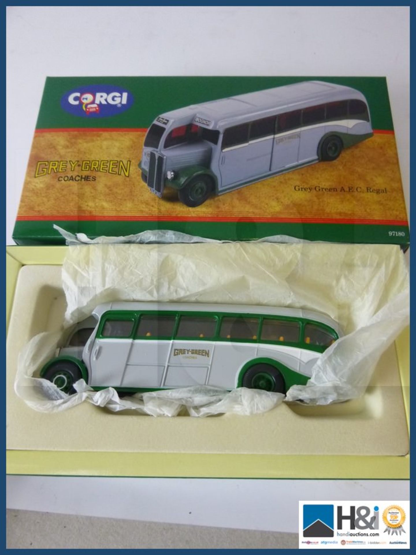 Corgi Grey Green A.E.C. Regal coach. - Image 2 of 2