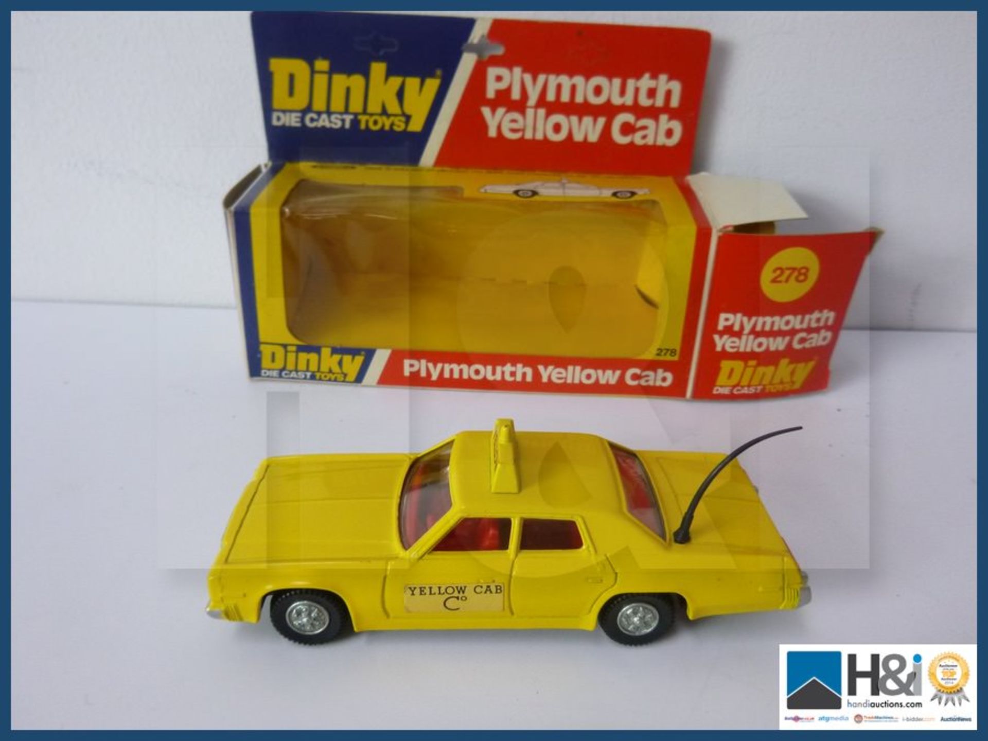 Dinky plymouth yellow cab. - Image 2 of 2