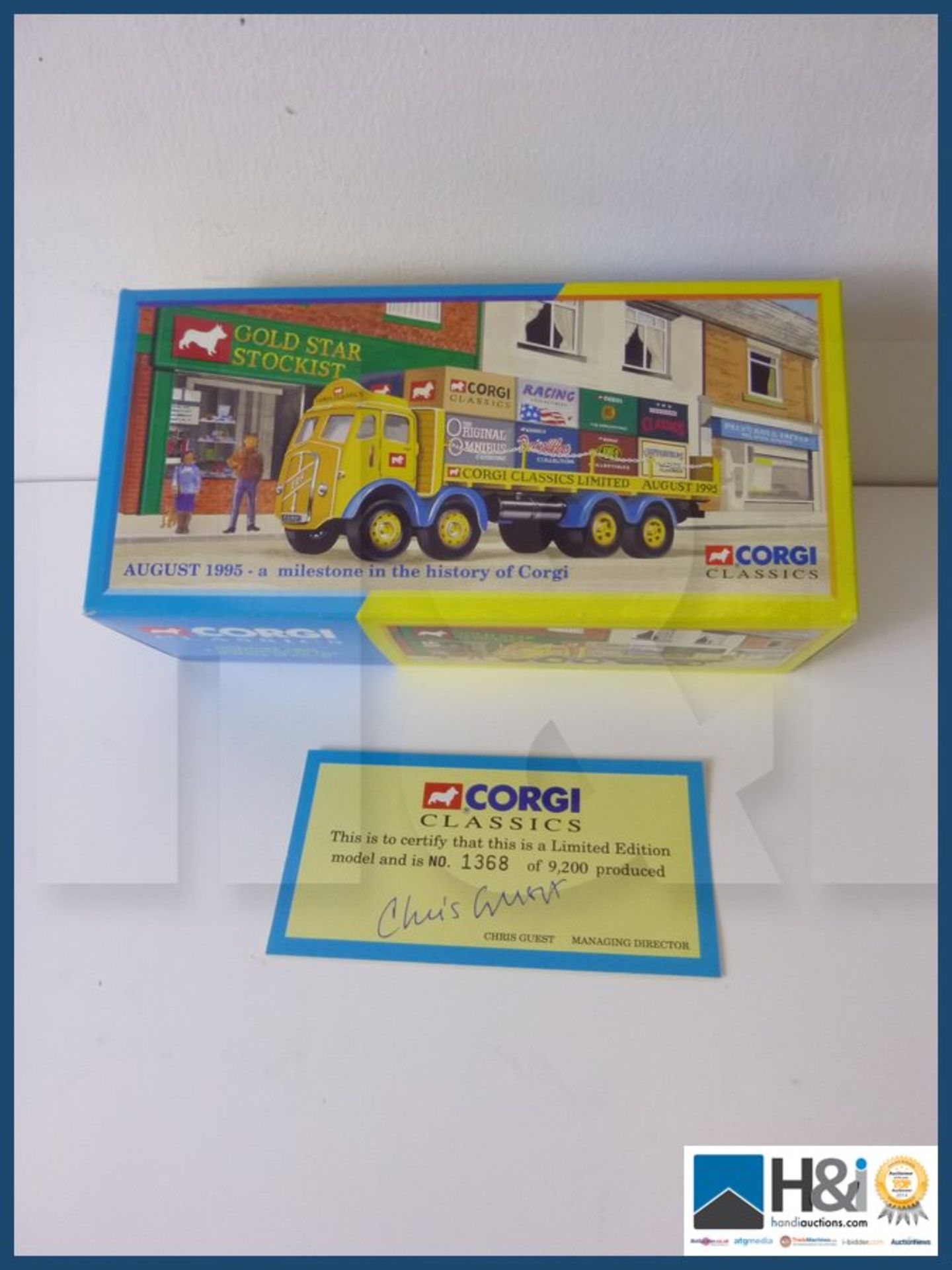 Corgi ERF 8 Wheel rigid with load and unpainted figures and with certificate. - Image 2 of 3