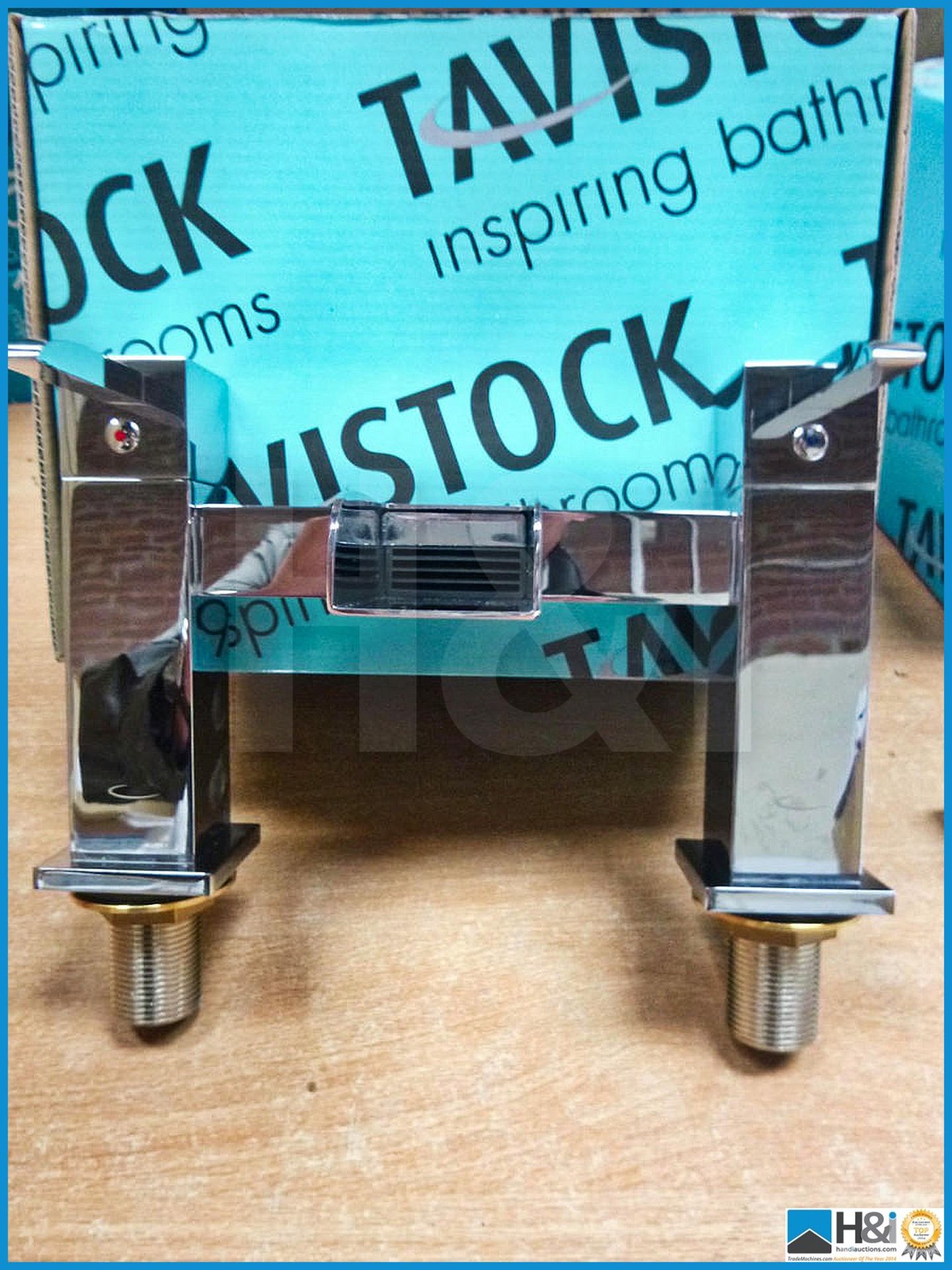Tavistock designer deck mounted waterfall bath filler tap model Q60. RRP £329.