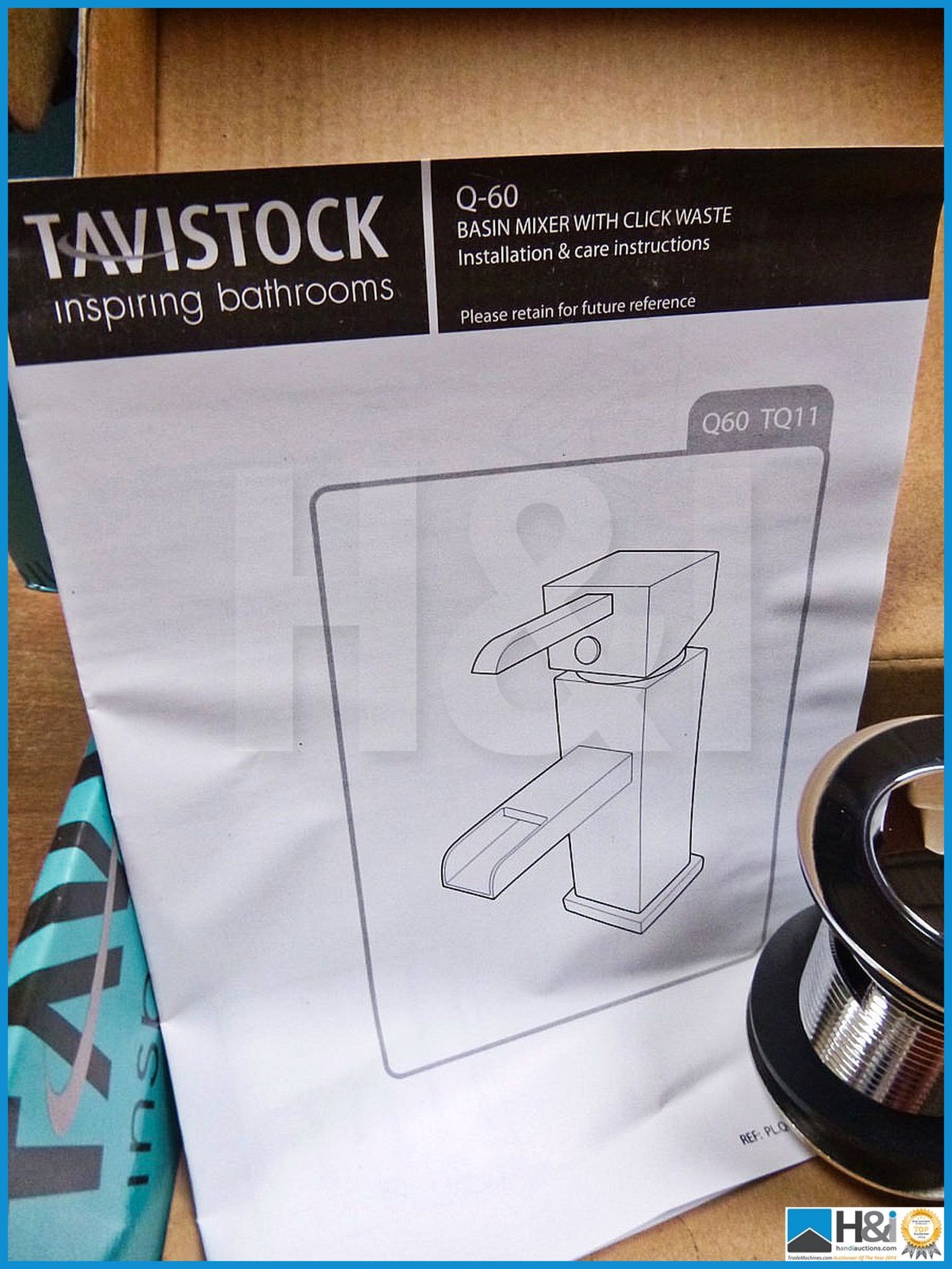 Designer Tavistock mono basin mixer waterfall tap with click waste model TQ11. RRP £179. - Image 4 of 5