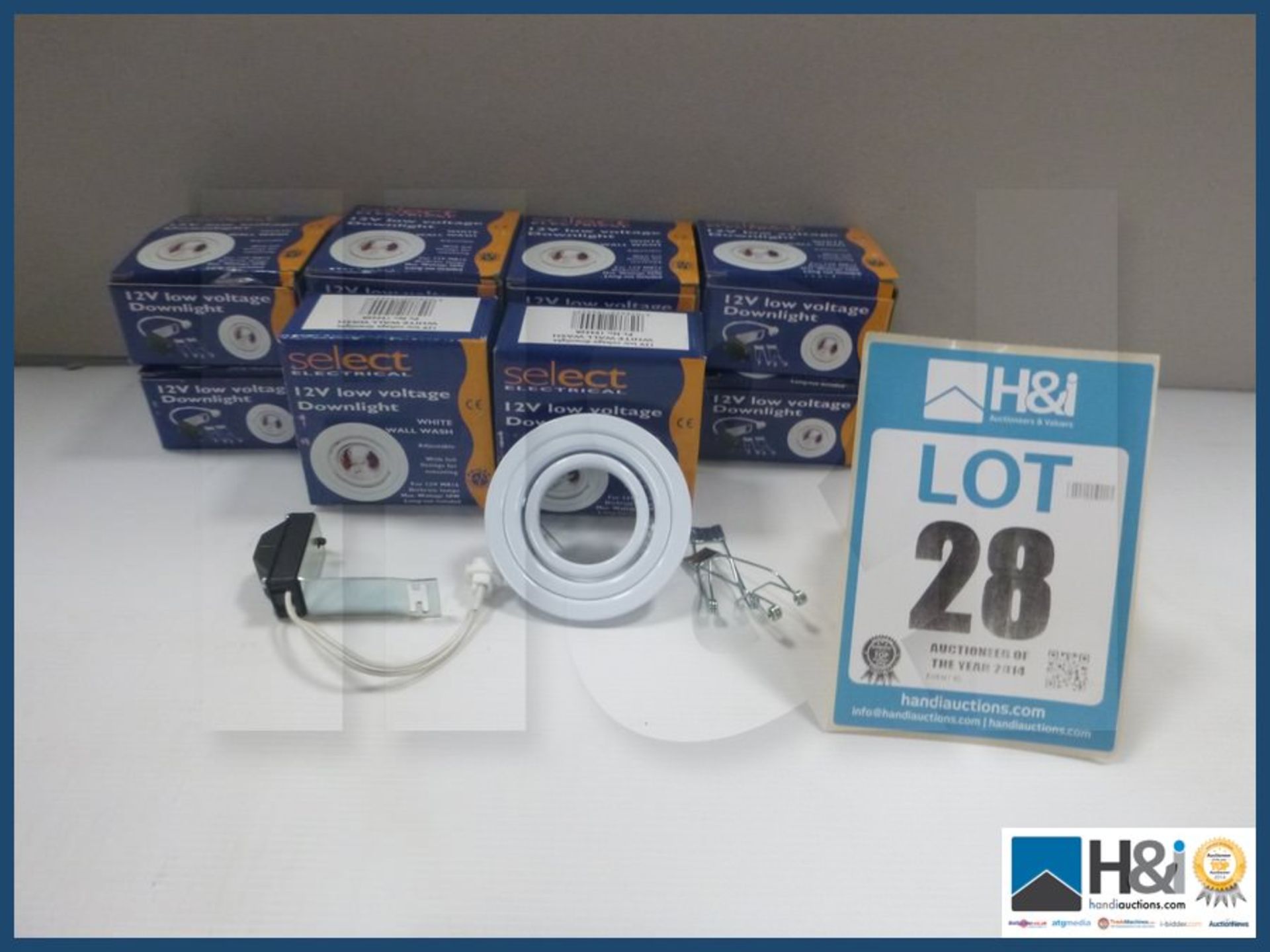 X10 pcs low voltage downlight white adjustable.