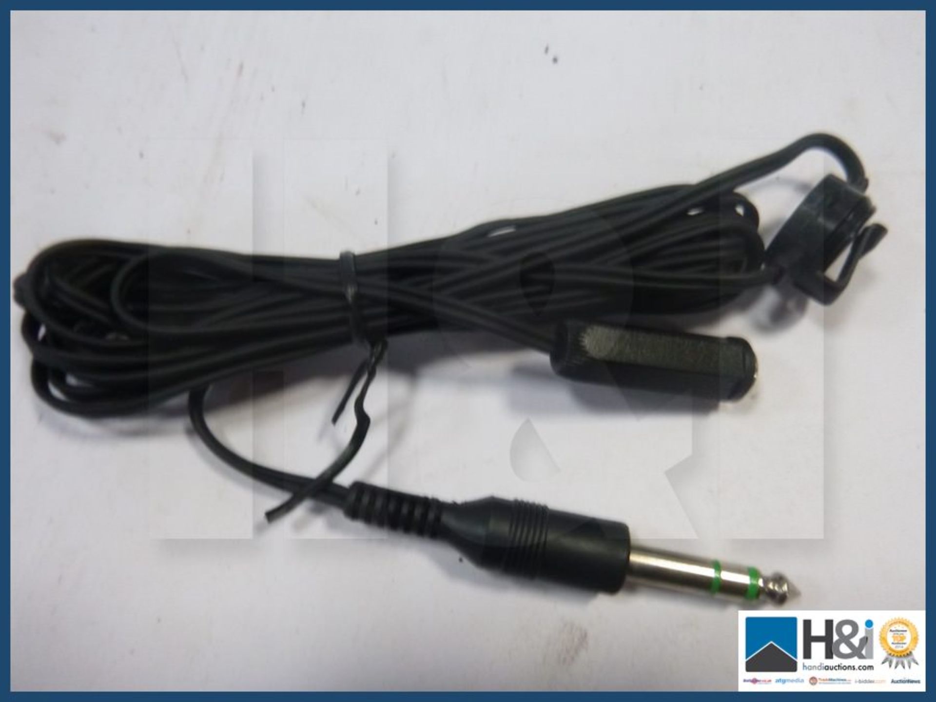 X50 6.4 Stereo jack plug 3.5 mm Stereo socket headphone lead with talk switch. - Image 2 of 3
