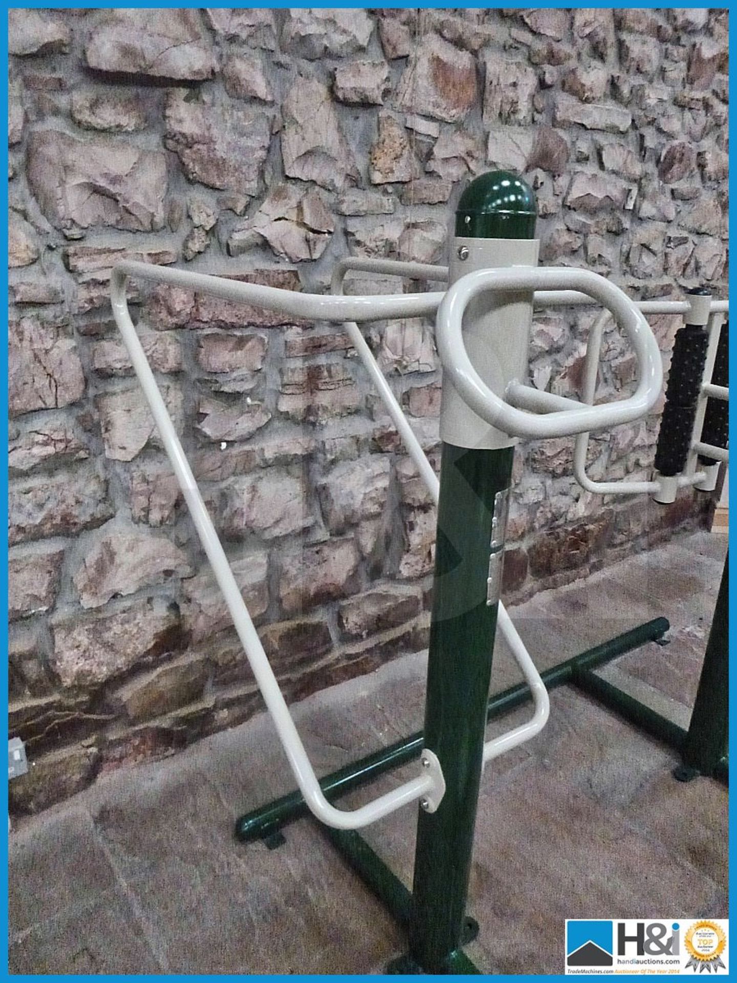 Outdoor fitness equipment comprising of Back massagers, vertical wriggled device and parallel bars . - Image 6 of 8