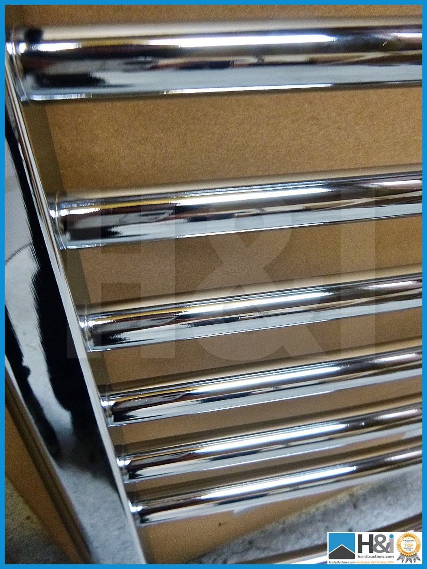 Chrome towel radiator 750X500mm Complete with fittings RRP 129 GBP - Image 3 of 5
