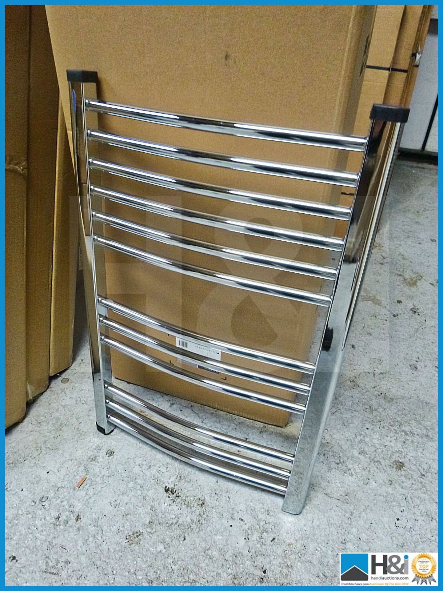 Chrome towel radiator 750X500mm Complete with fittings RRP 129 GBP