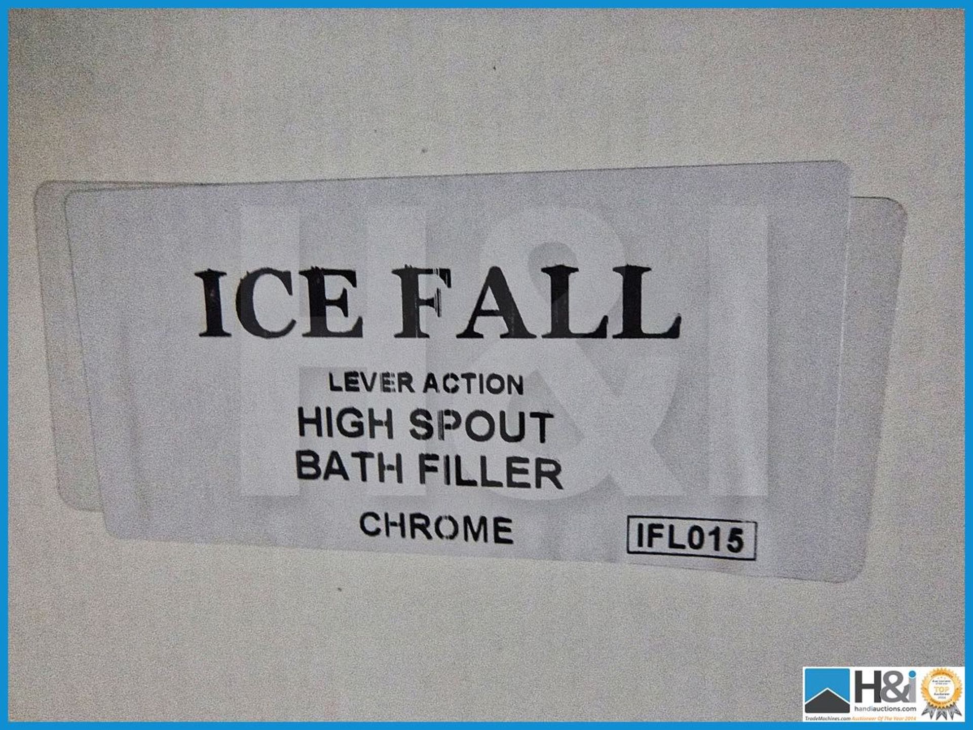 Ice fall lever action high spout bath filler in chrome RRP 375 GBP. - Image 4 of 4