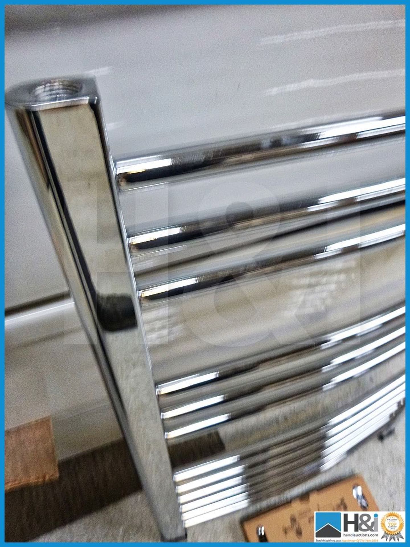 Chrome towel radiator 800mmX500mm Complete with fittings RRP 149 GBP - Image 2 of 4