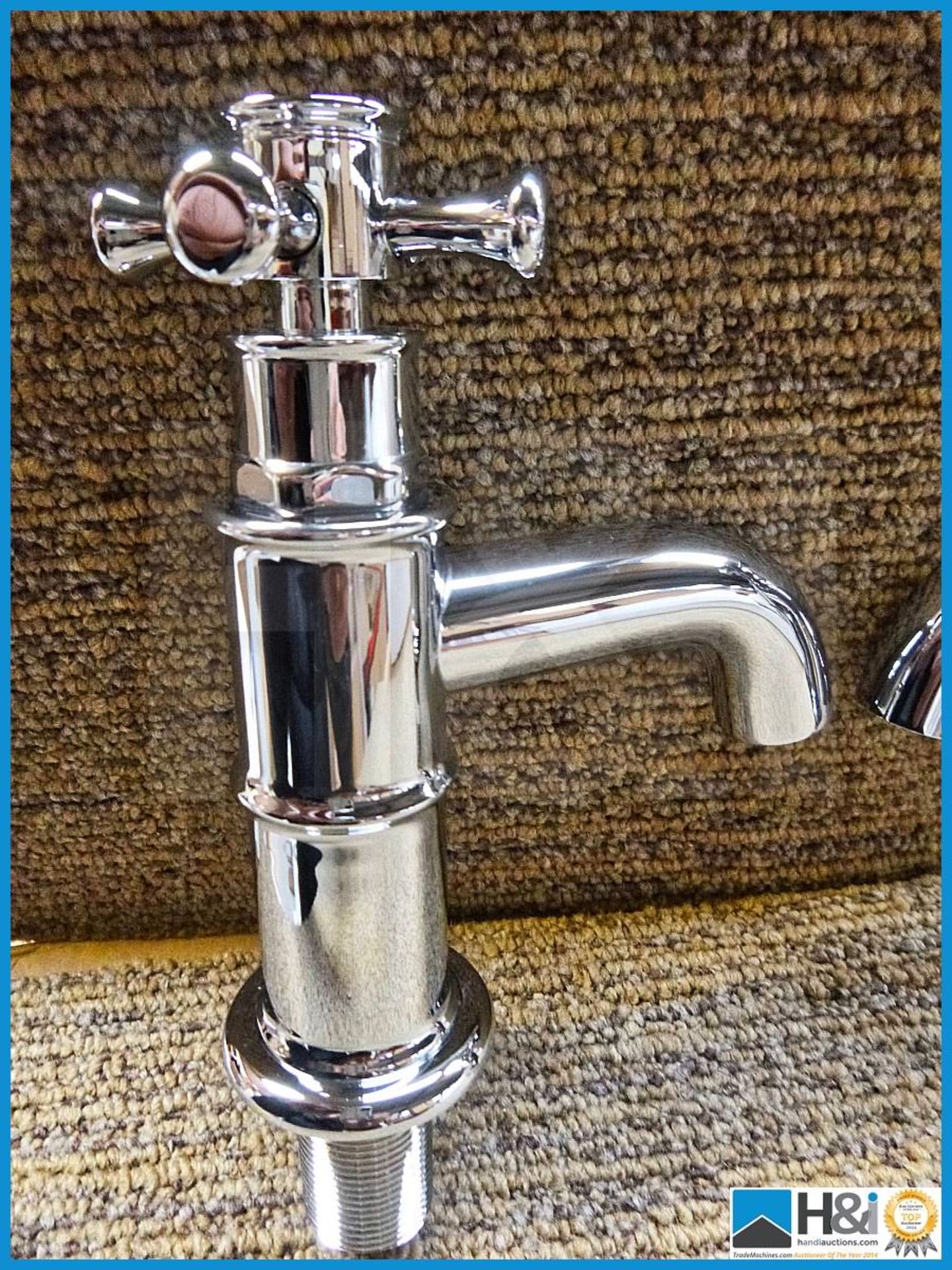 Traditional style polished chrome chrome cross head bath taps TTX003 RRP 129 GBP - Image 2 of 4