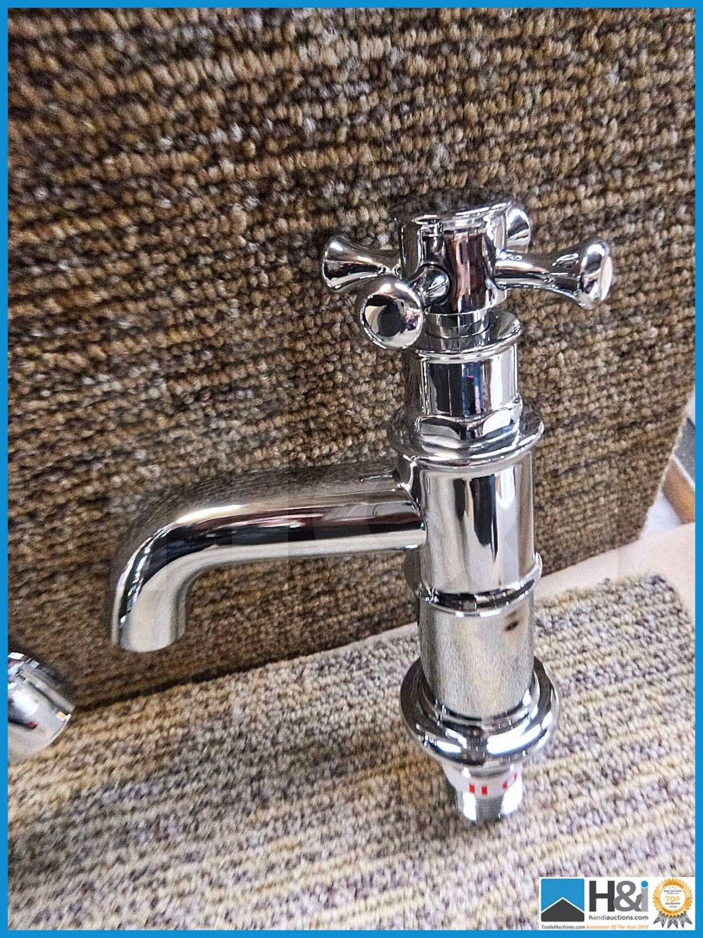 Traditional style polished chrome cross head bath taps TTX003 RRP129 GBP - Image 3 of 4