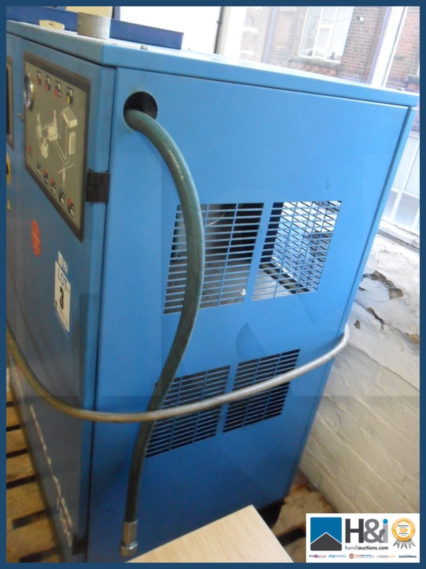 Rollair 1500 Screw compressor vertical tank. 270 ltr capacity and AMD 18/AC Condenser. See images f - Image 6 of 13