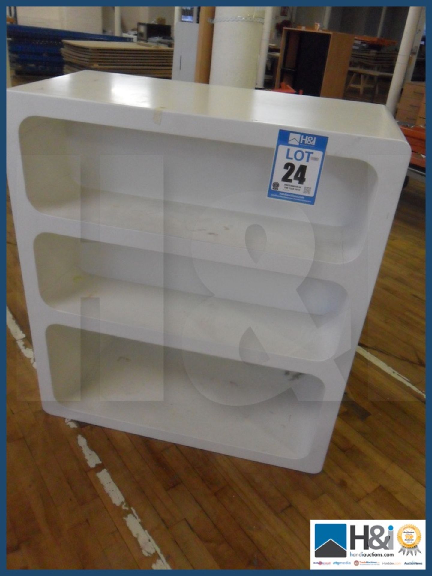 White shelving unit.37"X17"X42.