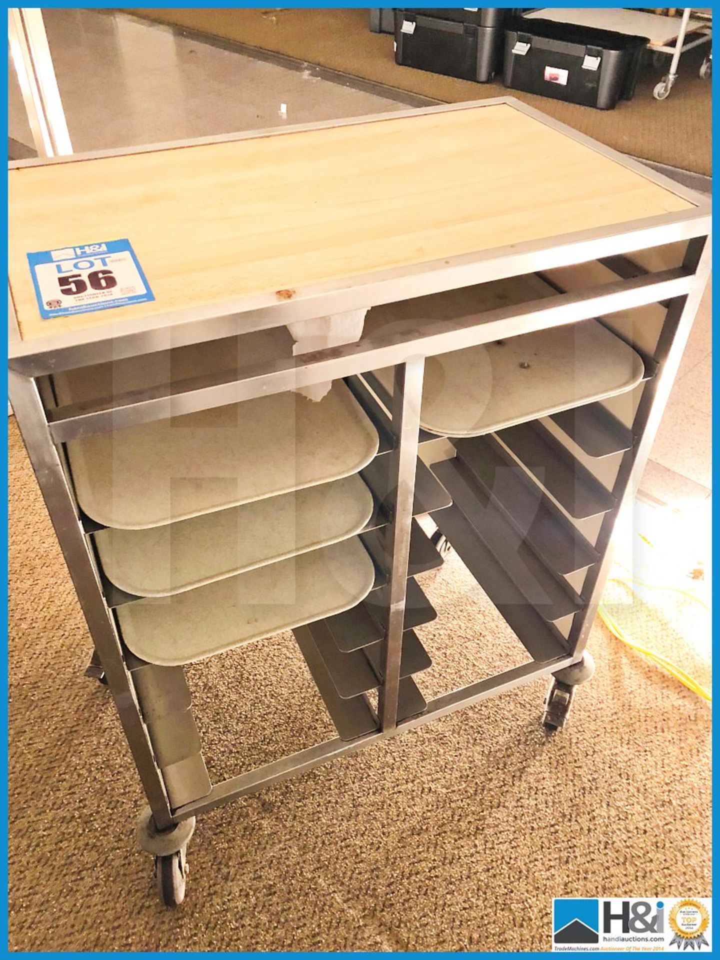 Cantine tray storage unit stainless steel frame.