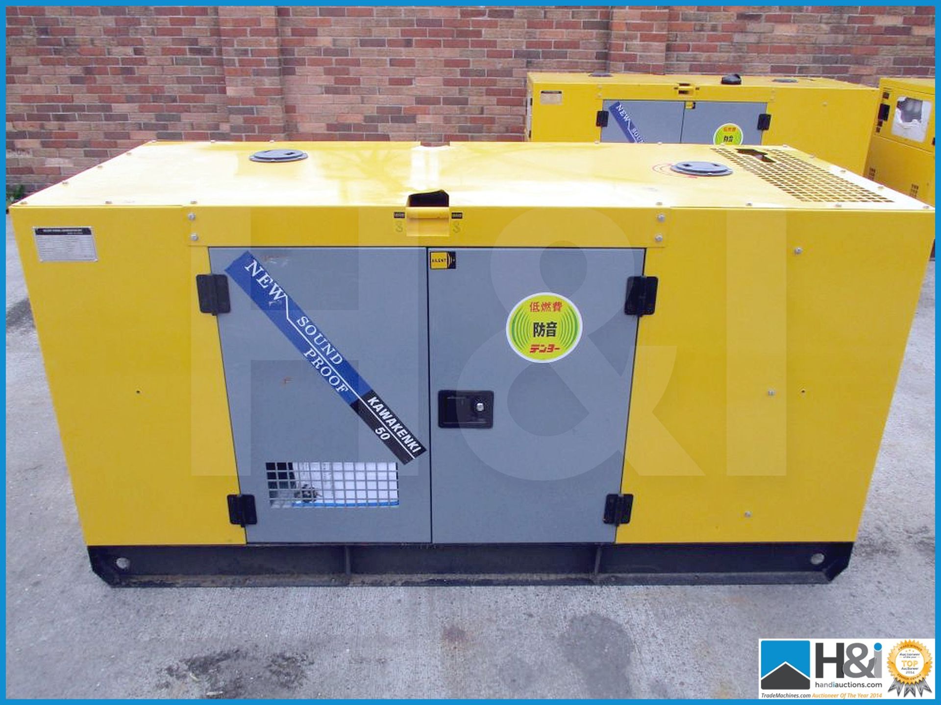 Brand new, unused Kawakenki KK-50KvA diesel generator. No oil or water and ready for transportation.