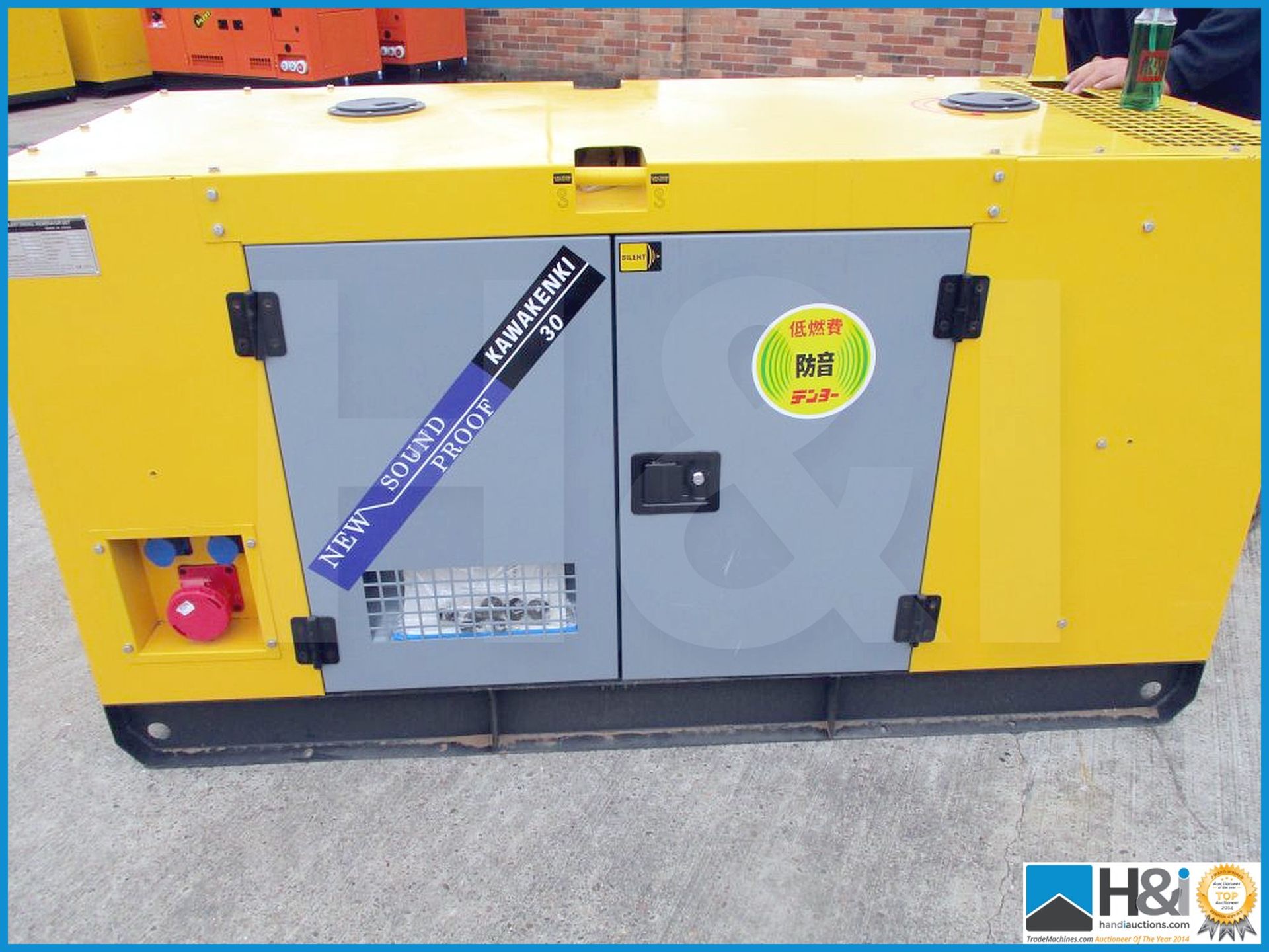 Brand new, unused Kawakenki KK-30KvA diesel generator. No oil or water and ready for transportation.