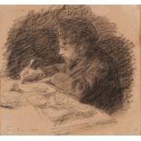 HenriThéodore FantinLatour (18361904) Le dessinateur (autoportrait) fusain et pierre noire sur