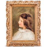Pompeo Mariani (18571927) Portrait de jeune fille huile sur toile monogrammée c.1910 50x35 cm