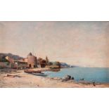 Augustin Maniquet (18121879) Bord de mer huile sur toile signée 40x66 cm