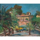 André Planson (18981981) "Place de la mairie à BormeslesMimosas" huile sur toile signée titrée et