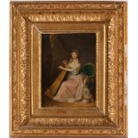 Marguerite Gérard (17611837) La joueuse de harpe huile sur panneau 215x155 cmAu verso: "Mlle Gerard.