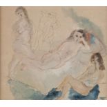 Jules Pascin (18851930) Cinq femmes au divan aquarelle et encre sur papier signée et cachet de l'