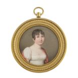 Marc Louis Arlaud (17721845) Mme Mathilde Schöfli Suisse début XIXe s. portrait en miniature sur