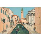 Roger Humblot (19071962) "Rio di San Barnaba" à Venise 1954 huile sur toile signée et datée titrée