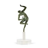 Alexander Archipenko (18871964) d'après Dancer bronze patine verte sur son important socle en marbre