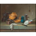 Paul Lelong (17991846) Nature morte aux navets et carottes et Nature morte aux pots paire de