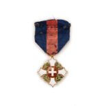 Royaume de Sardaigne Ordre Militaire de Savoie croix de chevalier (2ème modèle) en or et émail