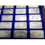 A set of thirty six silver ingots from The National Motor Museum At Beaulieu, in fitted case -