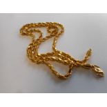 An Eastern 22ct. gold ropetwist necklace