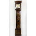 A late 17th Century longcase clock by Robert Dingley of London, 11in. square brass dial with pierced