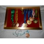 A collection of London Marathon medals