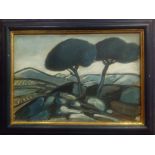 CHABAUD Auguste (1882-1955), Paysage aux pins, Huile sur panneau, Signée en bas à [...]